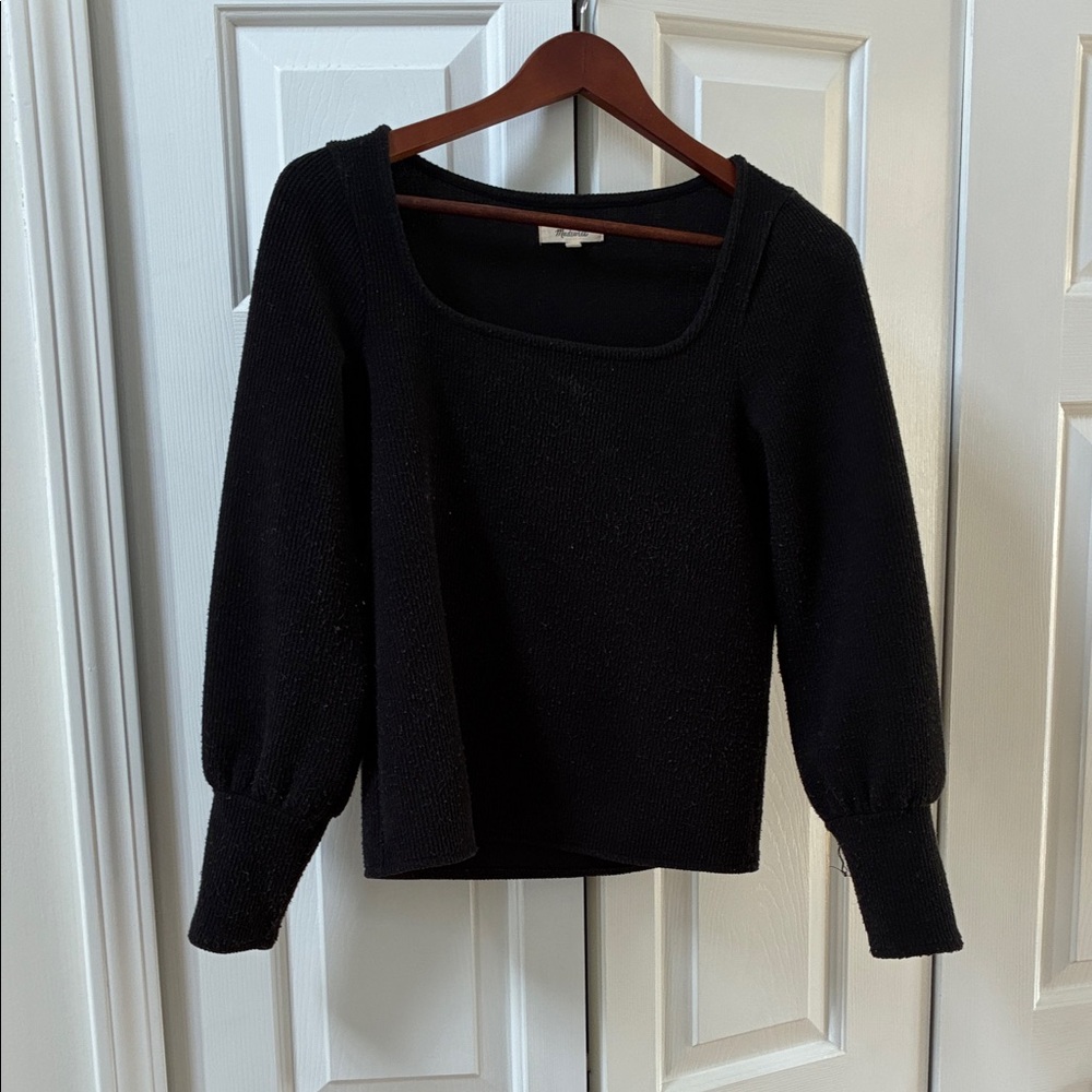 Madewell Black Scoop Neck Sweater